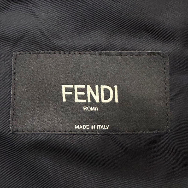 Pristine FENDI tailored jacket Shiny finish double-breasted jacket black wool