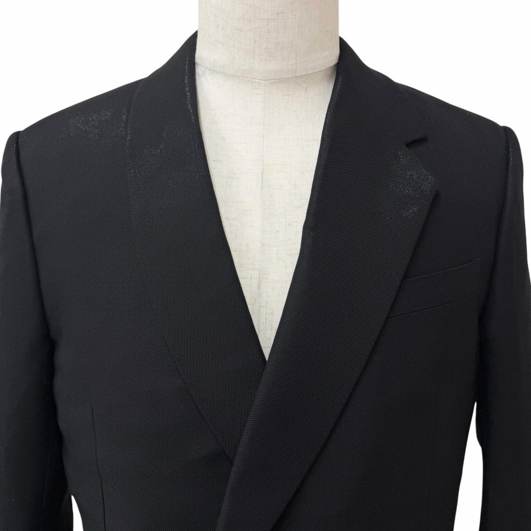 Pristine FENDI tailored jacket Shiny finish double-breasted jacket black wool