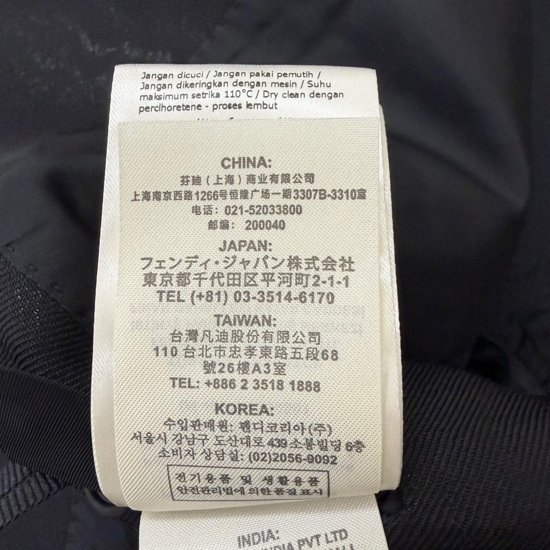 Pristine FENDI tailored jacket Shiny finish double-breasted jacket black wool