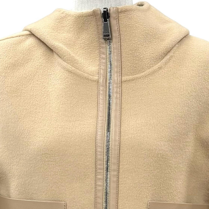 Excellent FENDI Jacket beige Virgin wool Women IT 38 FJ6993 A5HD