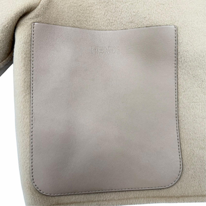 Excellent FENDI Jacket beige Virgin wool Women IT 38 FJ6993 A5HD