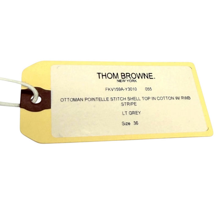 Excellent THOM BROWNE Best Signature stripe knit top cotton 36 FKV159A-Y3010 055