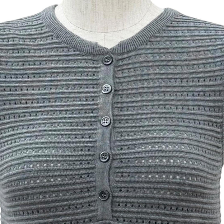 Excellent THOM BROWNE Best Signature stripe knit top cotton 36 FKV159A-Y3010 055