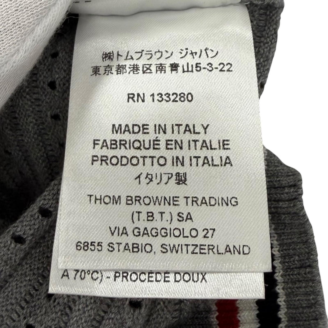 Excellent THOM BROWNE Best Signature stripe knit top cotton 36 FKV159A-Y3010 055