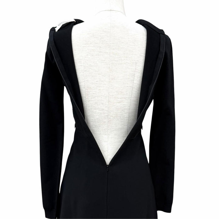 Excellent VALENTINO one piece Lace switching long sleeves Rayon S LB3KD09C2SC