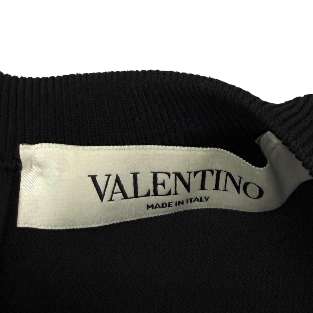 Excellent VALENTINO one piece Lace switching long sleeves Rayon S LB3KD09C2SC