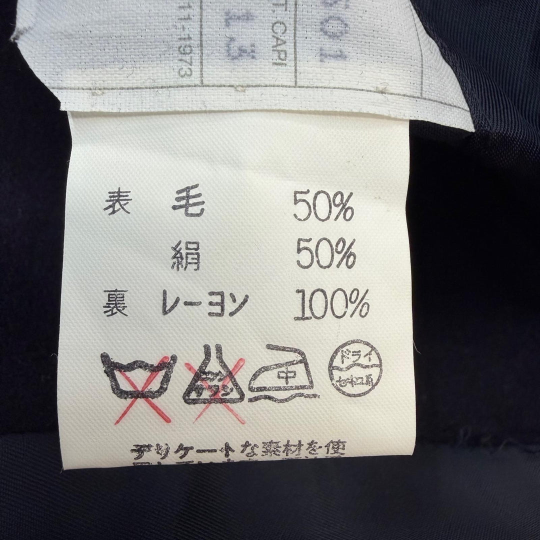 Great HERMES Best Ex-Libris Gold Button V-Neck Vest Navy wool mens IT 50