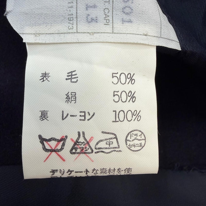 Great HERMES Best Ex-Libris Gold Button V-Neck Vest Navy wool mens IT 50