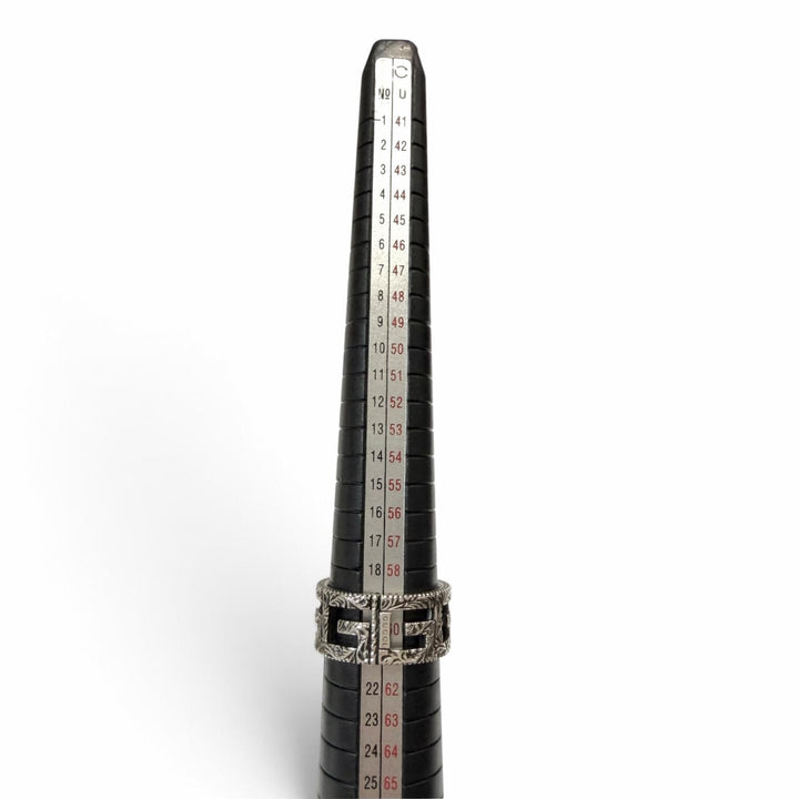Great GUCCI Ring ring Arabesque Square G Silver AG925 mens 21