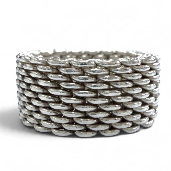 Great TIFFANY&Co. Ring ring somerset mesh ring Silver 925 mens
