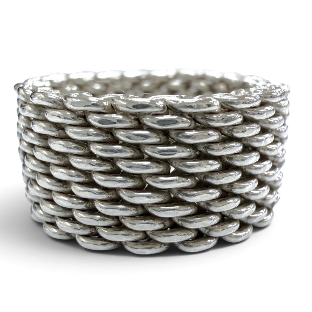 Great TIFFANY&Co. Ring ring somerset mesh ring Silver 925 mens