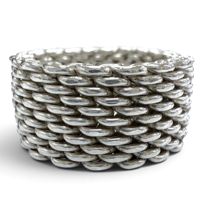 Great TIFFANY&Co. Ring ring somerset mesh ring Silver 925 mens