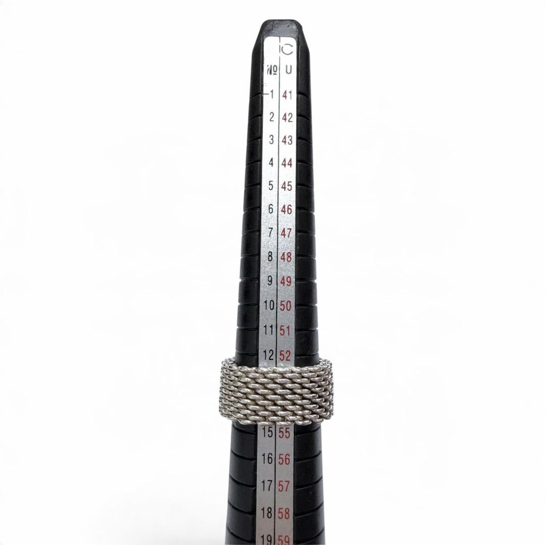 Great TIFFANY&Co. Ring ring somerset mesh ring Silver 925 mens