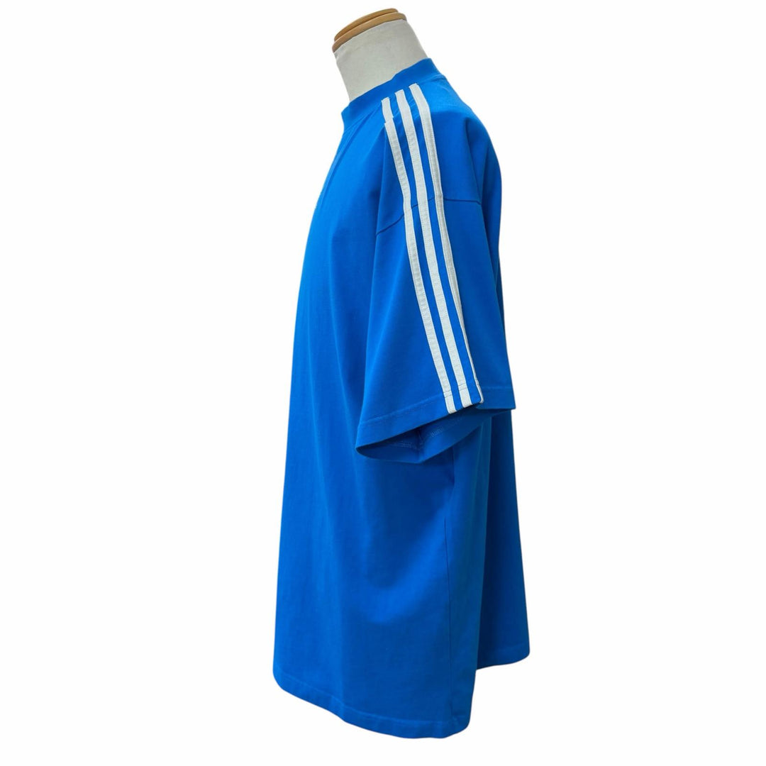 Pristine BALENCIAGA adidas Short sleeve T-shirt logo print blue cotton 2 739101