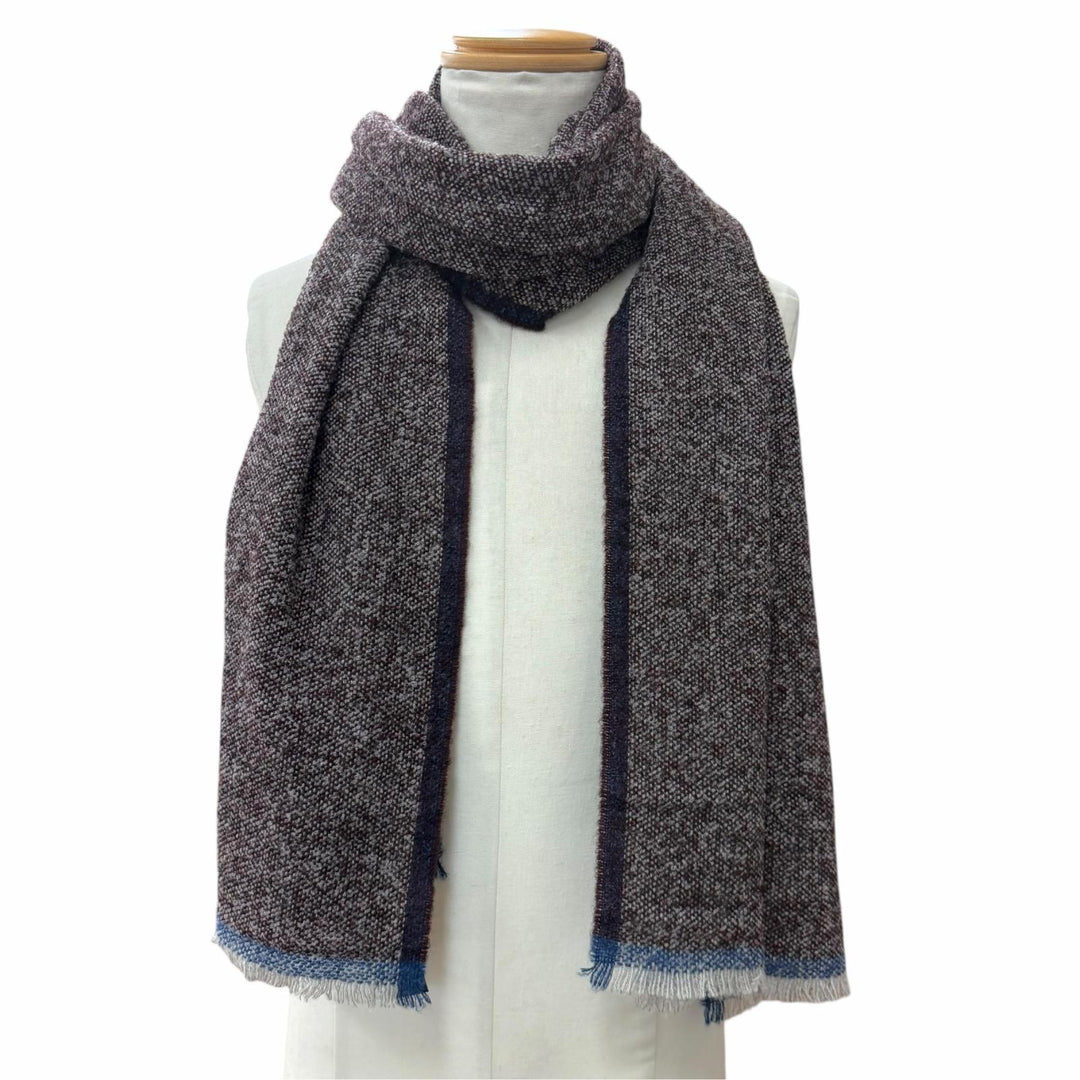 Excellent Ermenegildo Zegna Scarf Cashmere Alpaca Stole Bordeaux cashmere mens