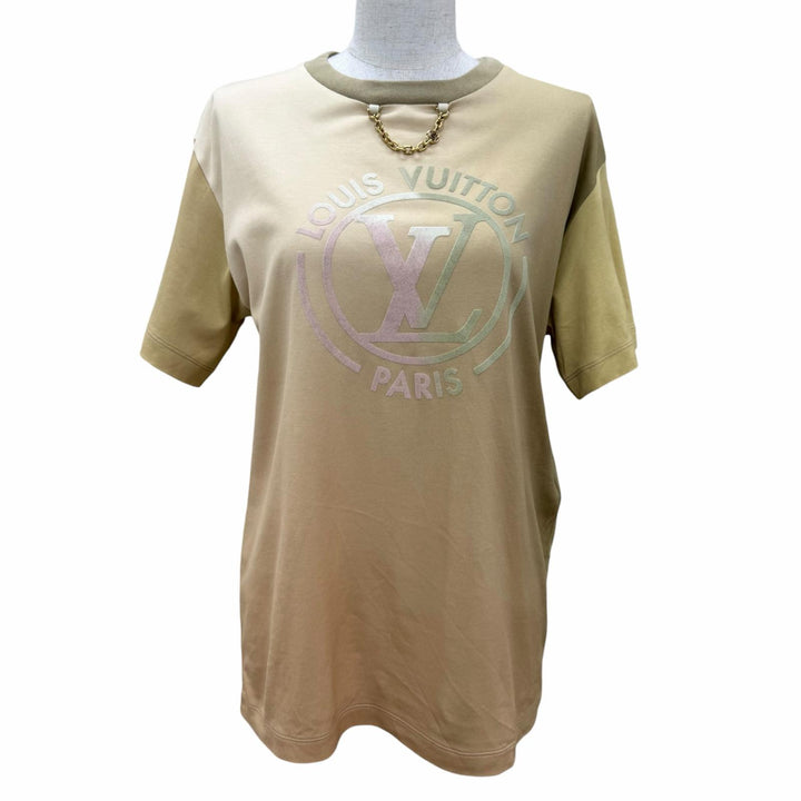 Great LOUIS VUITTON Short sleeve T-shirt LV logo multicolor cotton Women S