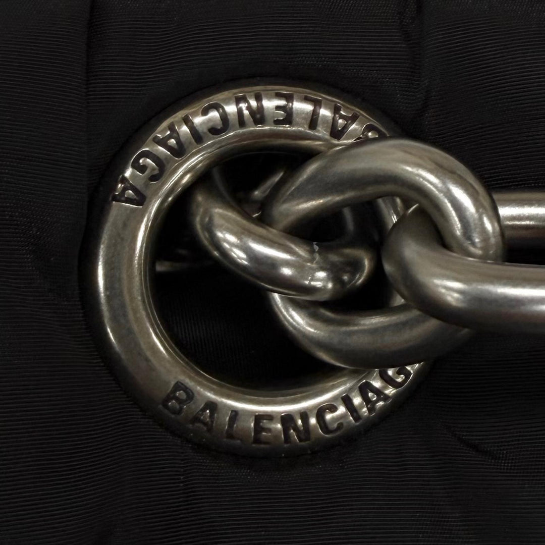 Pristine BALENCIAGA Shoulder Bag Logo Metal Monaco Mini Chain polyamide 792977