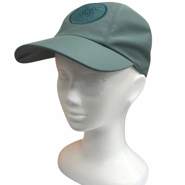 Pristine HERMES cap Serena apron doll patch Serie button Green system cotton