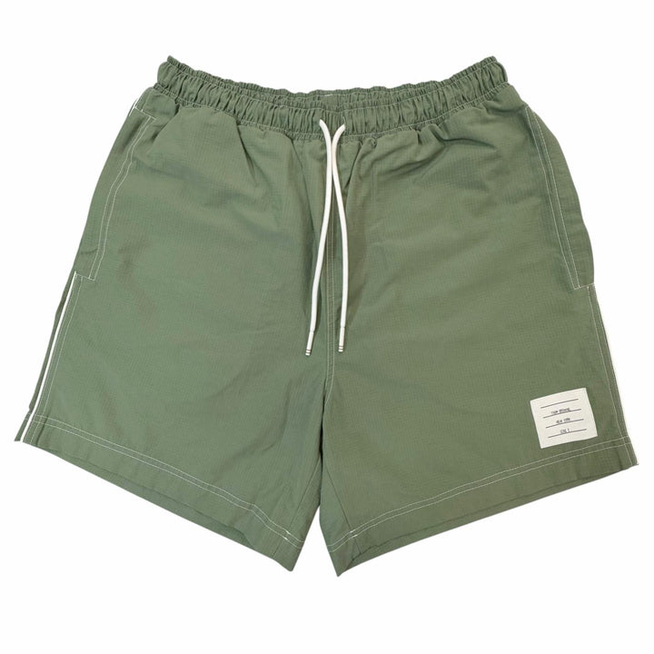 Pristine THOM BROWNE Shorts Signature Stripe Half Pants khaki cotton mens 2