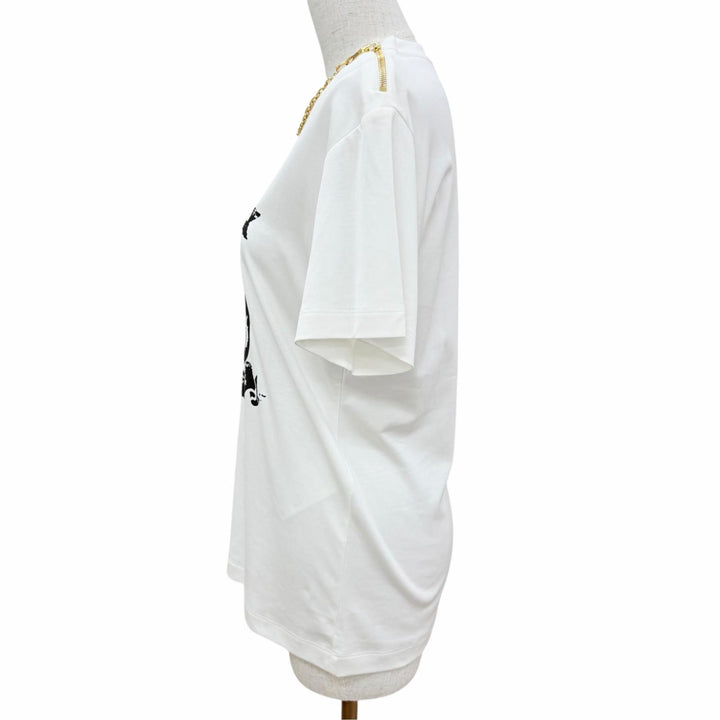 Excellent LOUIS VUITTON Short sleeve T-shirt Signature zipper detail white S