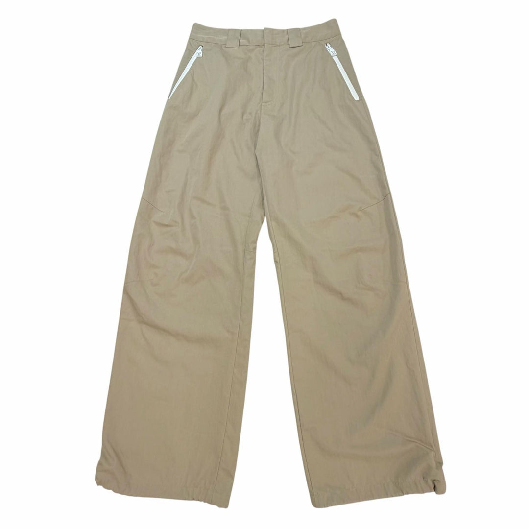 Excellent LOUIS VUITTON cargo pants Technical signature print gabardine beige 44