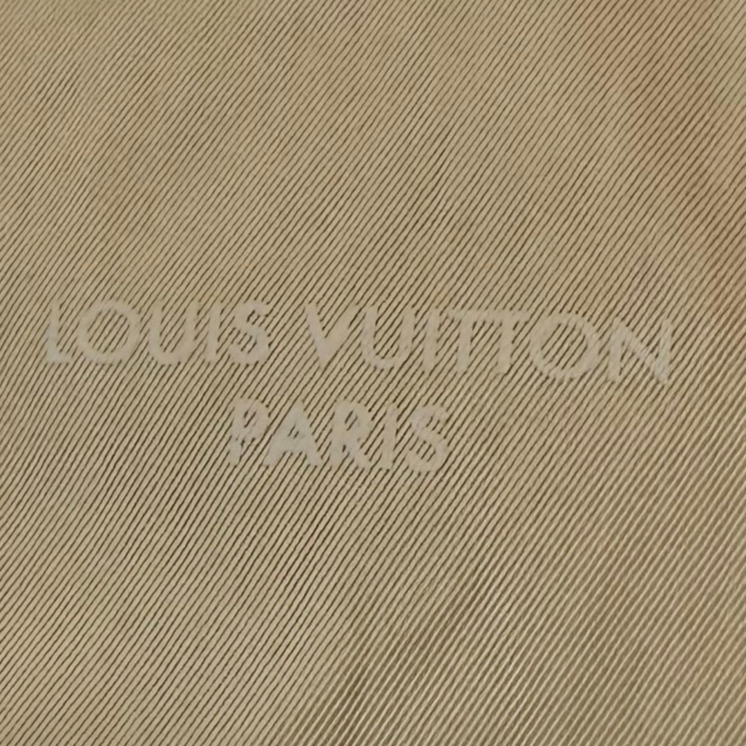 Excellent LOUIS VUITTON cargo pants Technical signature print gabardine beige 44