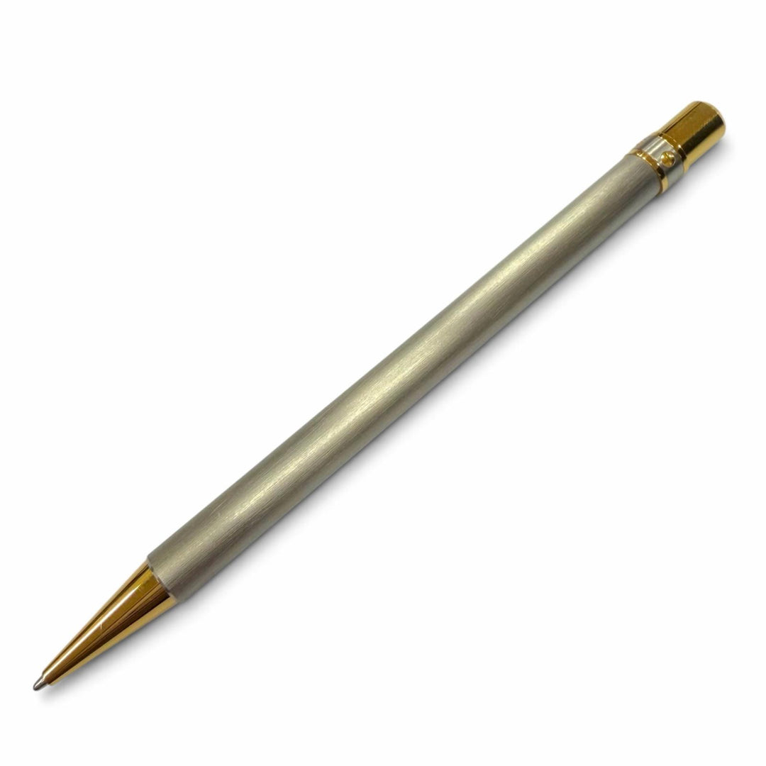 Excellent Cartier Ballpoint pen Santos Hairline twist type Silver mens