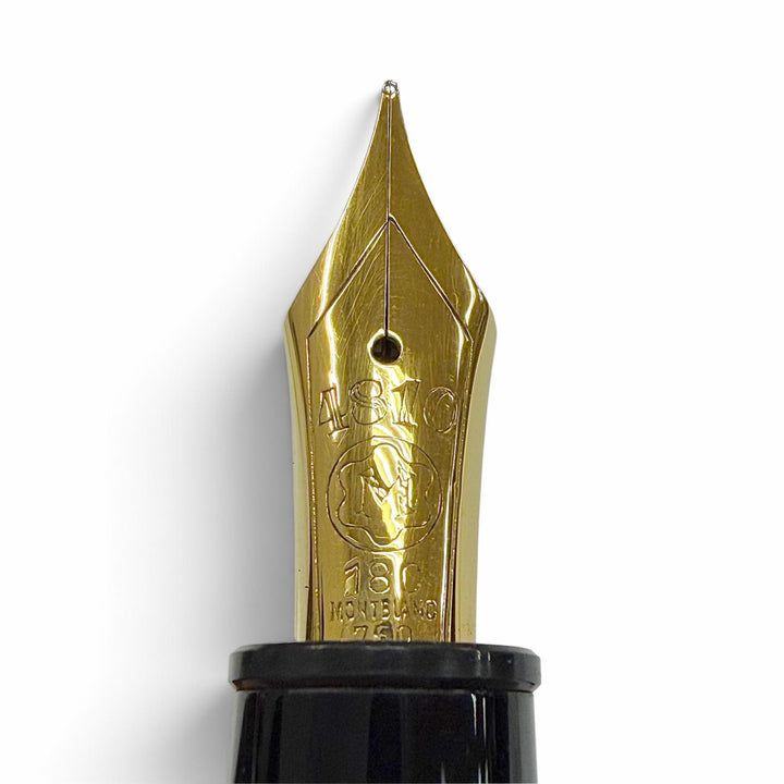 Great MONTBLANC fountain pen Meisterstück 146 70S～80S black 18K mens
