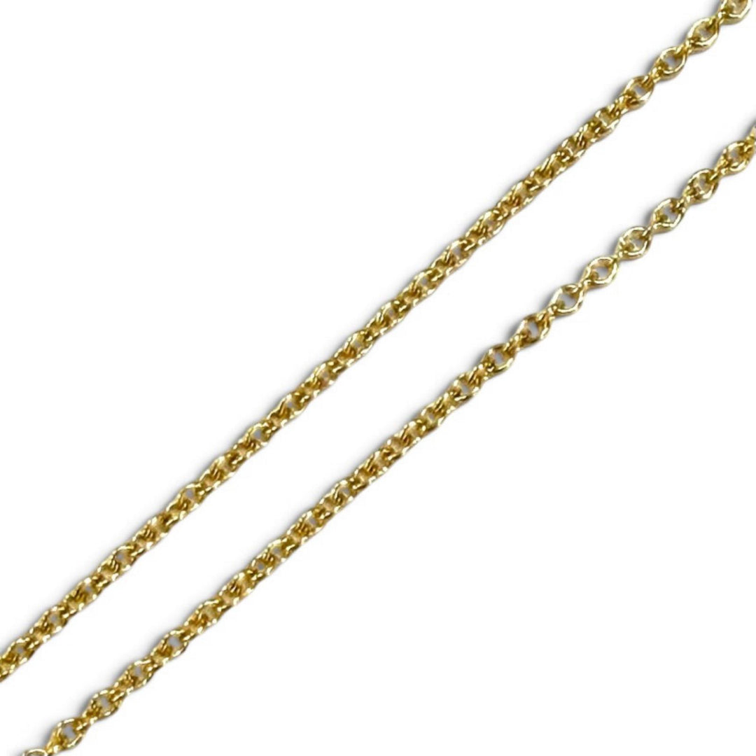 Excellent TIFFANY&Co. Necklace Open Heart Pendant 0.4"" Yellow Gold AU750(YG)