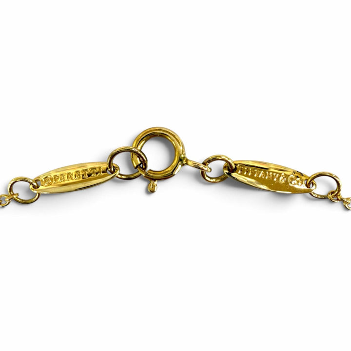Excellent TIFFANY&Co. Necklace Open Heart Pendant 0.4"" Yellow Gold AU750(YG)