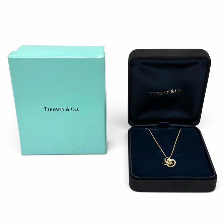Excellent TIFFANY&Co. Necklace Three-Hoop Diamond Necklace Yellow Gold 750(YG)
