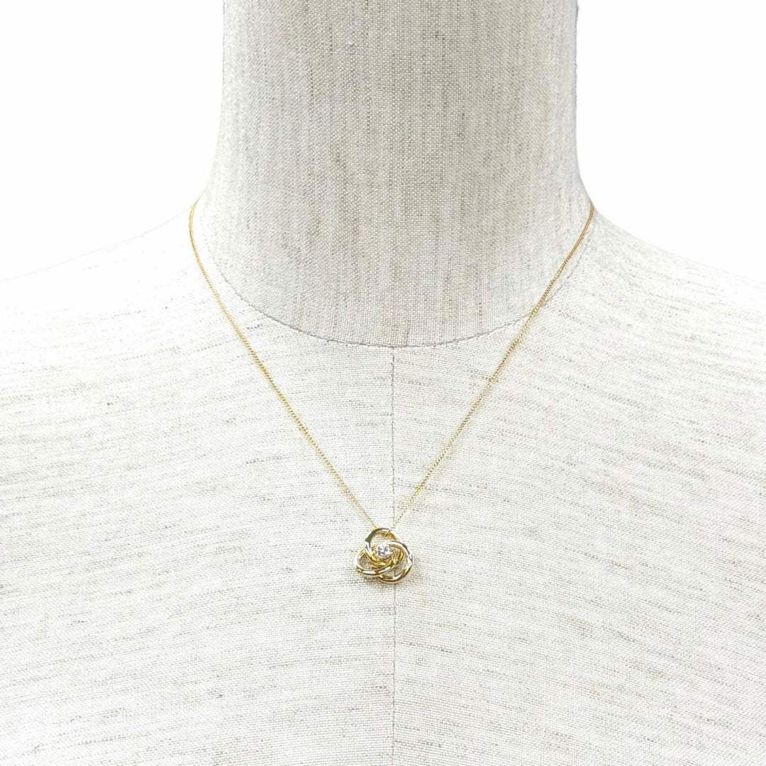 Excellent TIFFANY&Co. Necklace Three-Hoop Diamond Necklace Yellow Gold 750(YG)