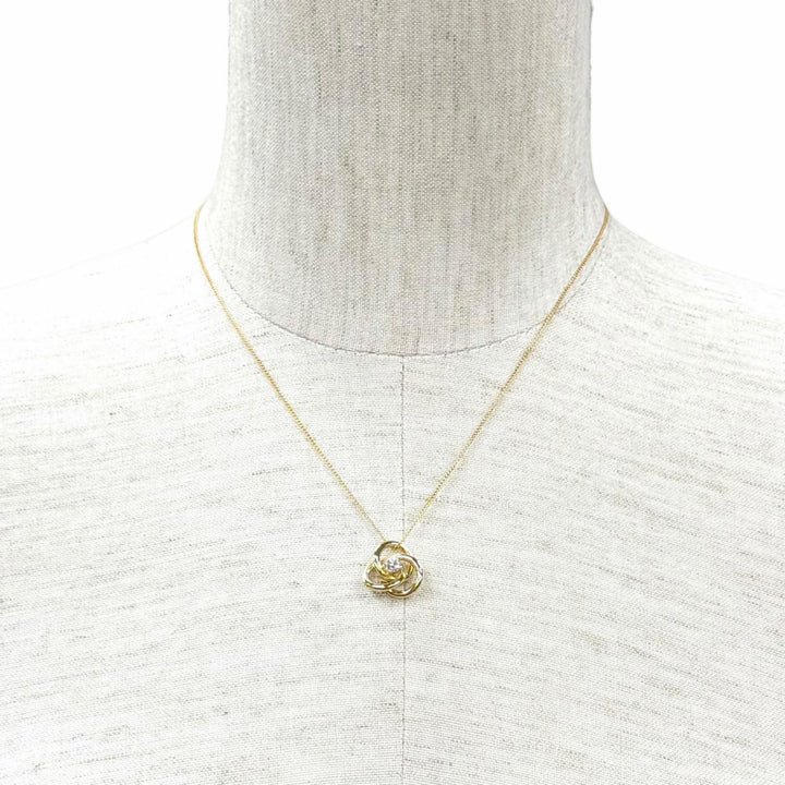 Excellent TIFFANY&Co. Necklace Three-Hoop Diamond Necklace Yellow Gold 750(YG)