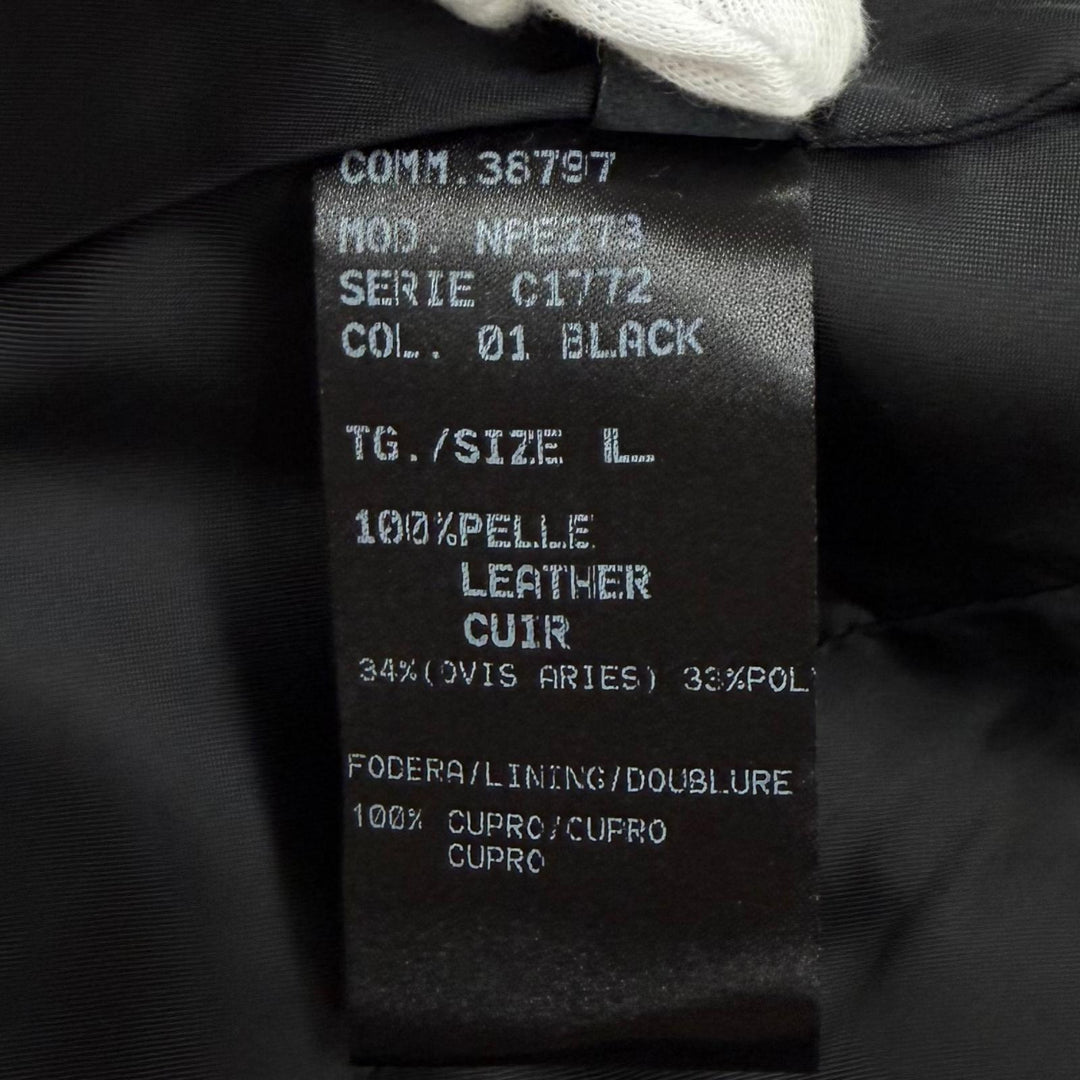 Excellent NEIL BARRETT Jacket Docking layered design black leather Women L