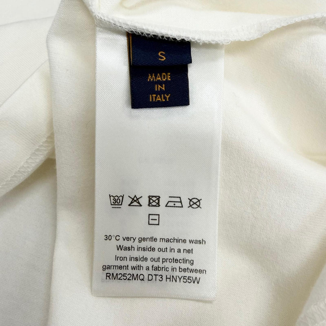 Excellent LOUIS VUITTON Short sleeve T-shirt LV logo embossed inside out
