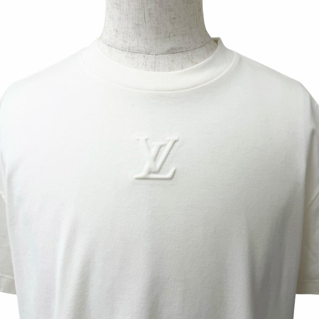 Excellent LOUIS VUITTON Short sleeve T-shirt LV logo embossed inside out