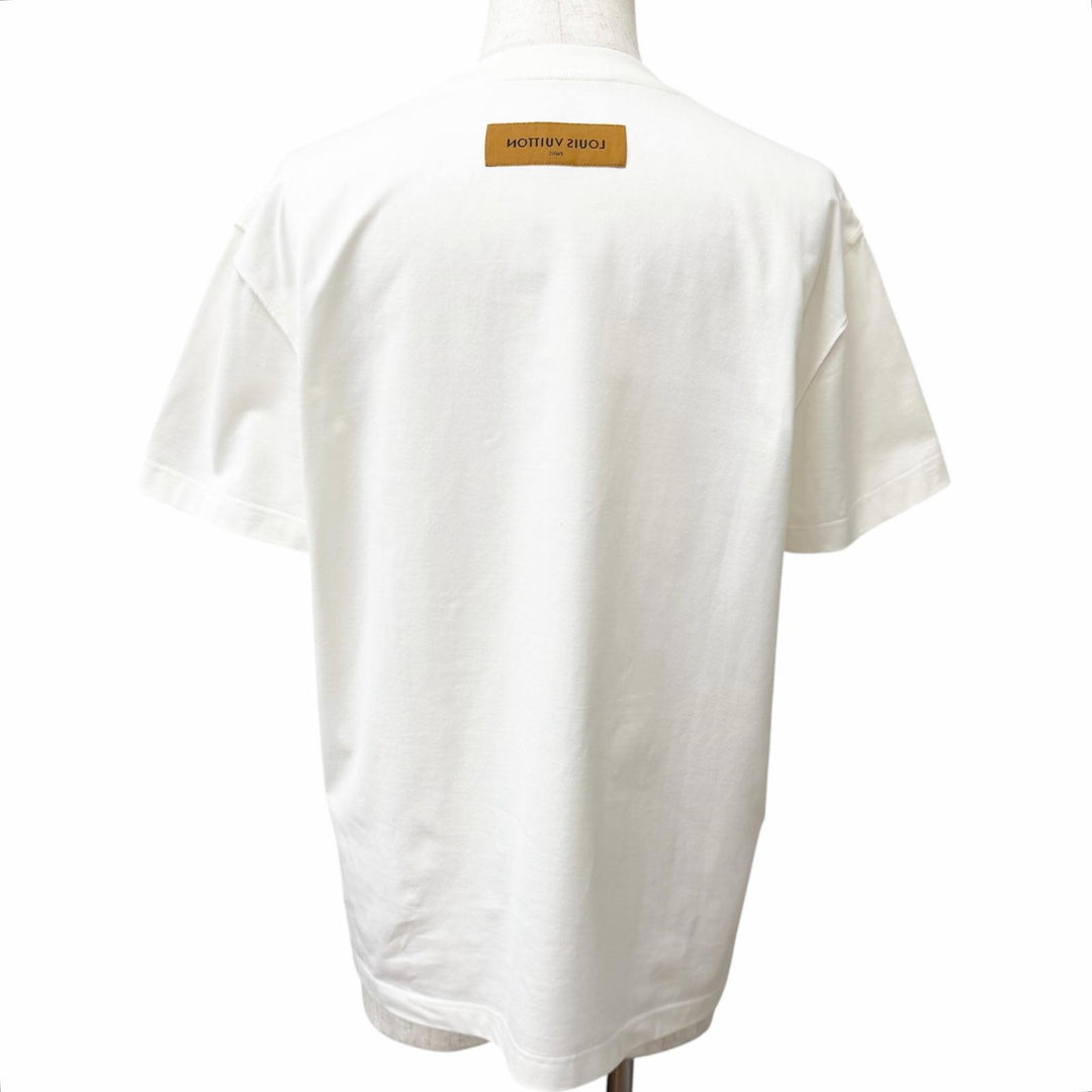 Excellent LOUIS VUITTON Short sleeve T-shirt LV logo embossed inside out