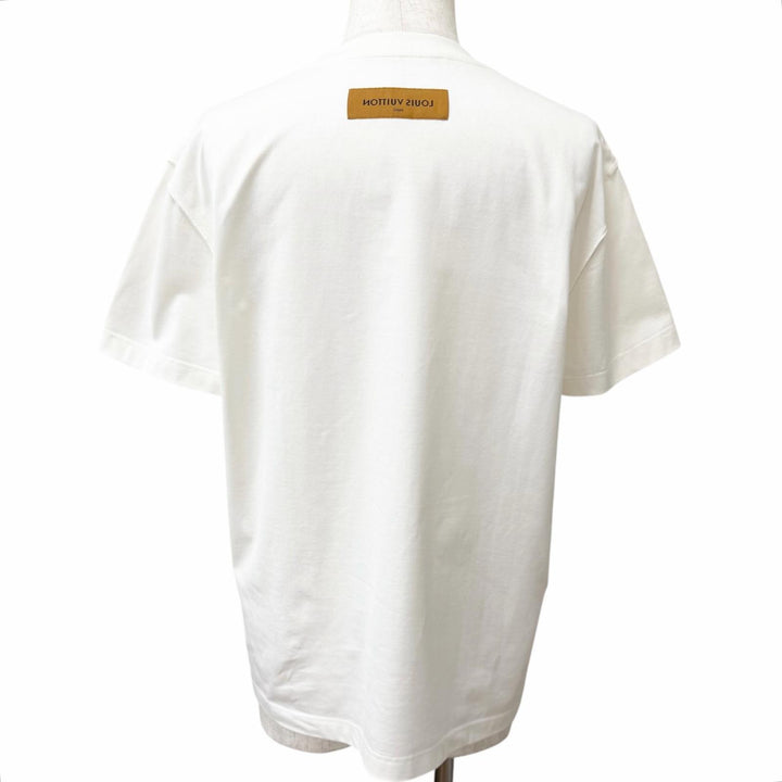 Excellent LOUIS VUITTON Short sleeve T-shirt LV logo embossed inside out