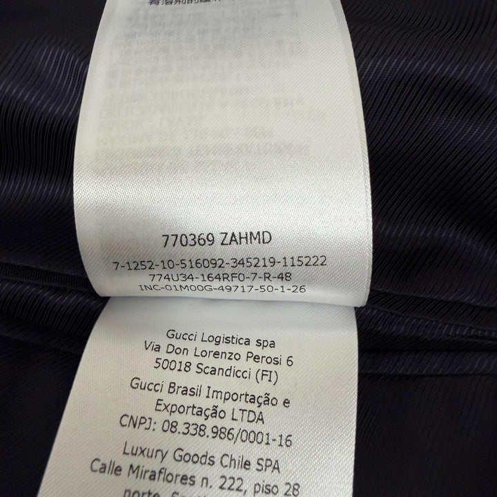 Excellent GUCCI tailored jacket GG pattern single Dark green cotton