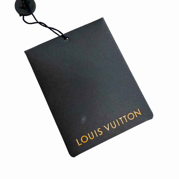 Pristine LOUIS VUITTON tops Monogram tag, border pattern, crinkle knit, XS
