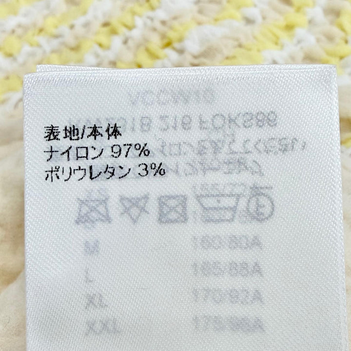 Pristine LOUIS VUITTON tops Monogram tag, border pattern, crinkle knit, XS