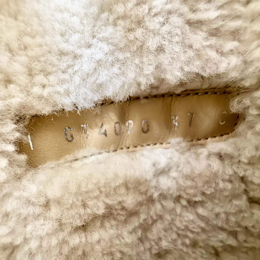 Pristine CHANEL short boots COCO Mark logo sheepskin 37 18B G34080