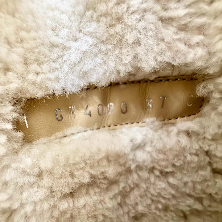 Pristine CHANEL short boots COCO Mark logo sheepskin 37 18B G34080