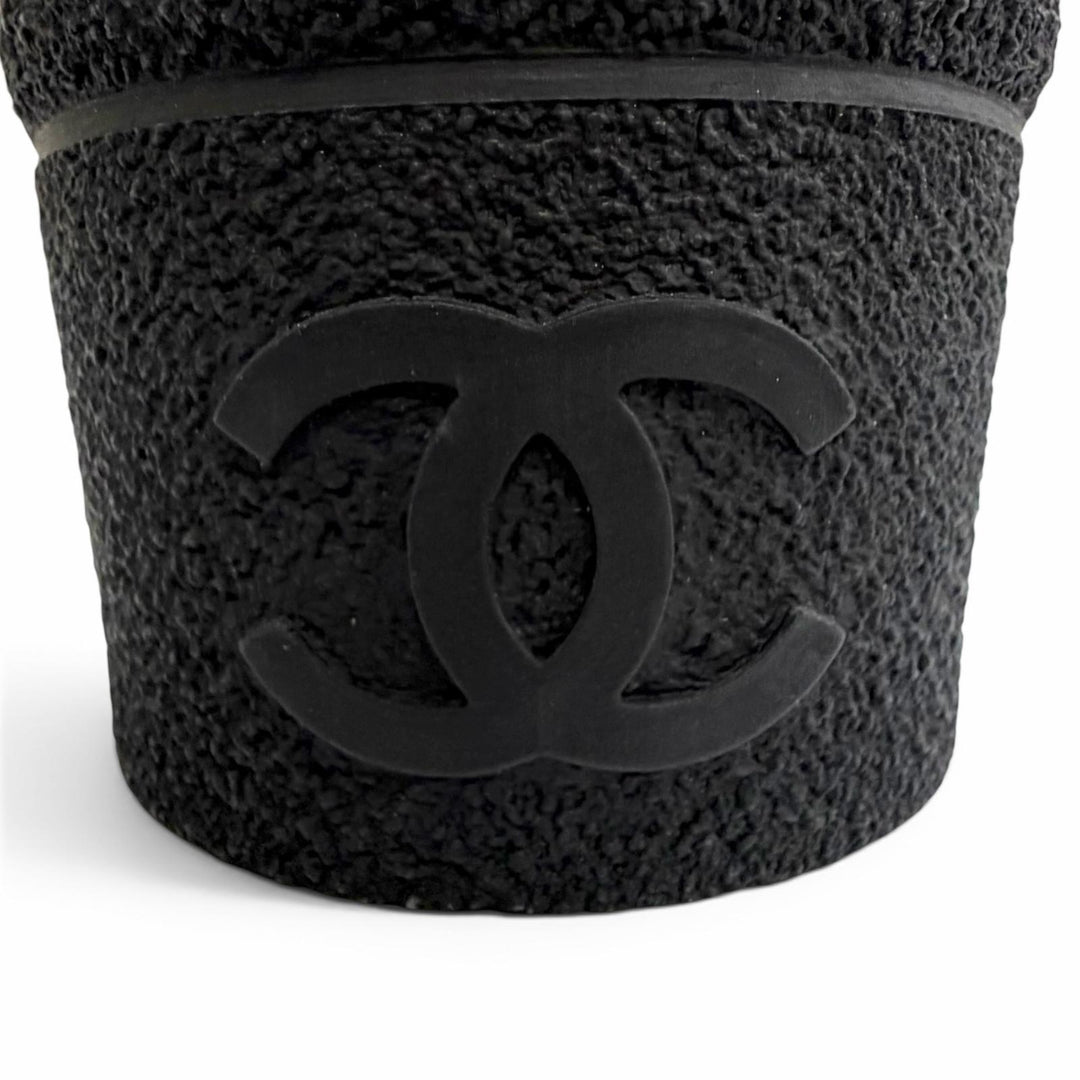 Pristine CHANEL short boots COCO Mark logo sheepskin 37 18B G34080