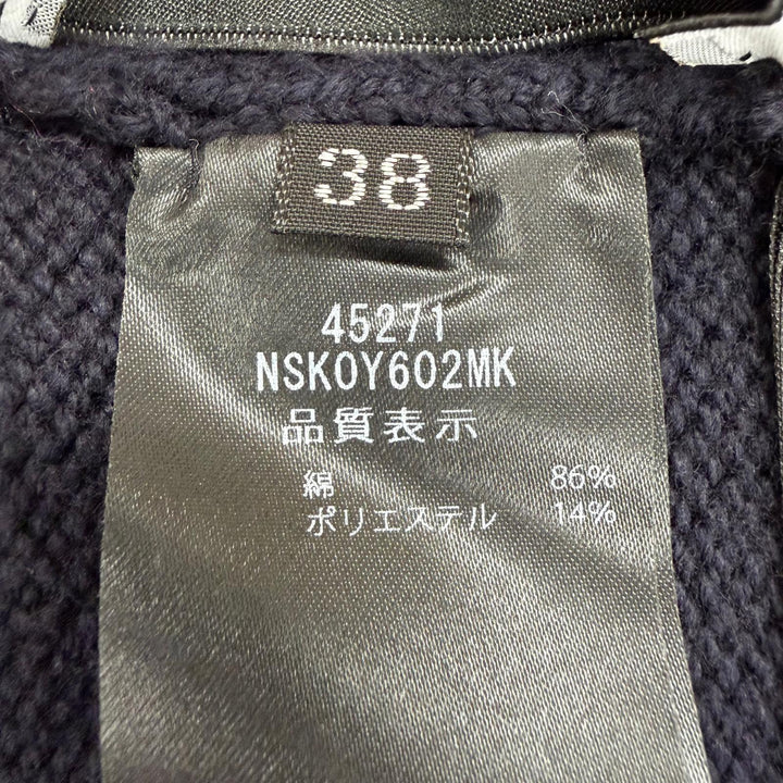 Great FOXEY NEW YORK cardigan Front-opening long-sleeved knit Dark navy 38 45271