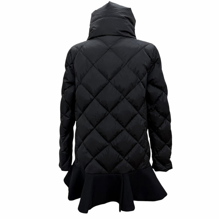 Great MONCLER down coat VOUGLANS Flared hem, switching design, ZIP UP black