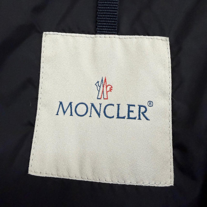 Great MONCLER down coat VOUGLANS Flared hem, switching design, ZIP UP black