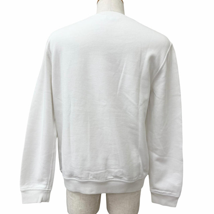 Excellent HERMES sweat Surprise Box Horse Print white cotton mens L