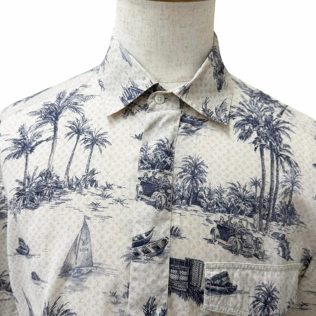 Excellent LOUIS VUITTON Short sleeve shirt Monogram print Hawaiian shirt