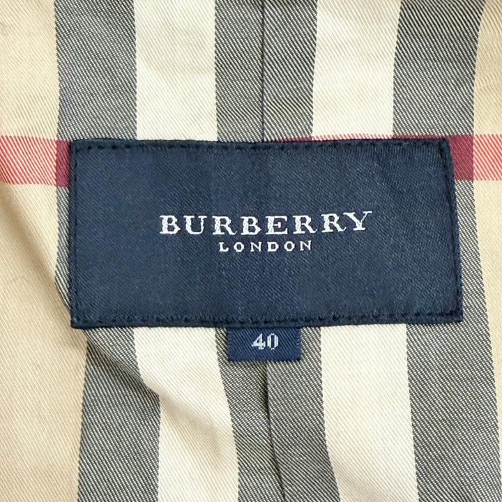 Excellent BURBERRY Blouson Italian leather zip-up lambskin jacket 40